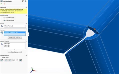 corner relief in sheet metal|solidworks sheet metal bend relief.